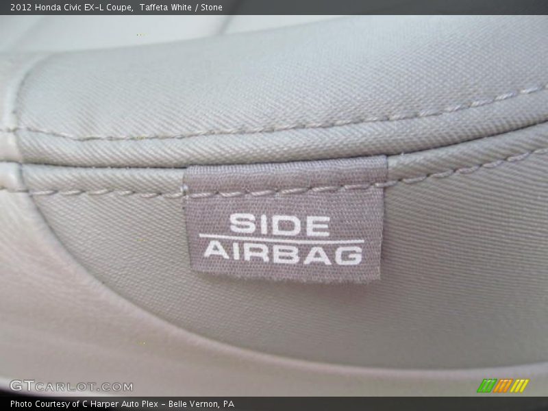 Taffeta White / Stone 2012 Honda Civic EX-L Coupe