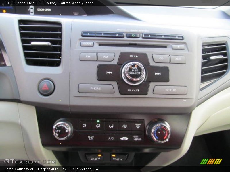 Taffeta White / Stone 2012 Honda Civic EX-L Coupe