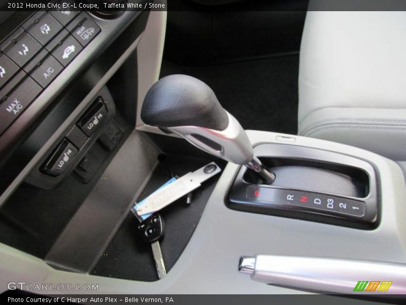 Taffeta White / Stone 2012 Honda Civic EX-L Coupe
