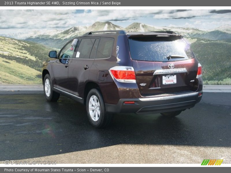 Sizzling Crimson Mica / Sand Beige 2013 Toyota Highlander SE 4WD