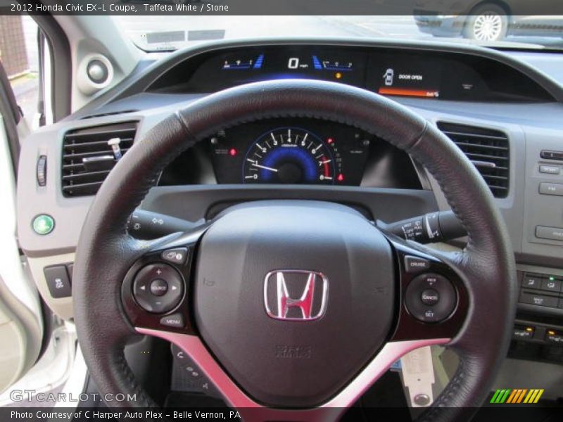 Taffeta White / Stone 2012 Honda Civic EX-L Coupe