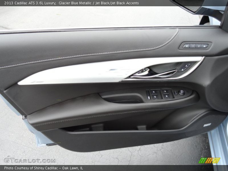 Glacier Blue Metallic / Jet Black/Jet Black Accents 2013 Cadillac ATS 3.6L Luxury