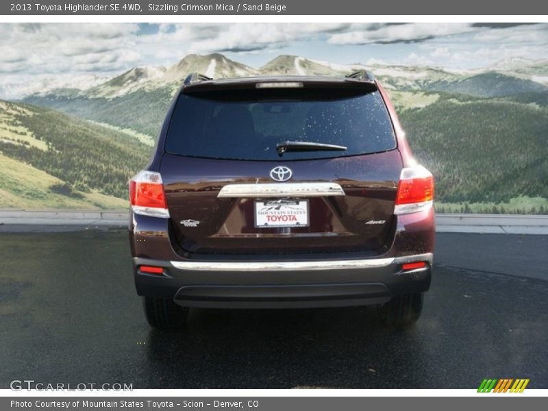 Sizzling Crimson Mica / Sand Beige 2013 Toyota Highlander SE 4WD