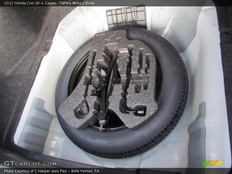 Taffeta White / Stone 2012 Honda Civic EX-L Coupe