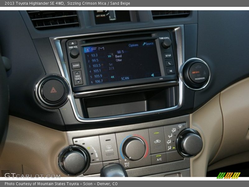 Sizzling Crimson Mica / Sand Beige 2013 Toyota Highlander SE 4WD