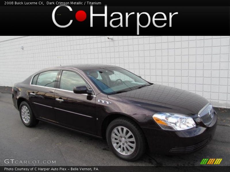 Dark Crimson Metallic / Titanium 2008 Buick Lucerne CX