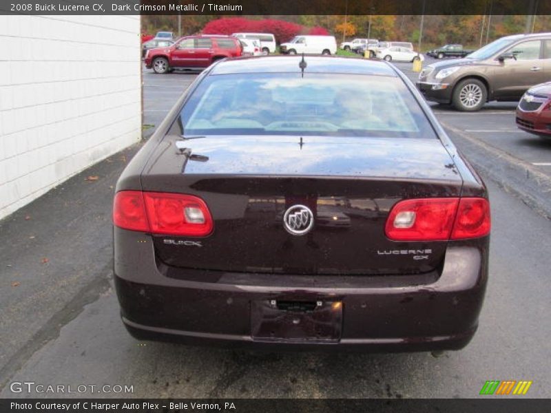 Dark Crimson Metallic / Titanium 2008 Buick Lucerne CX