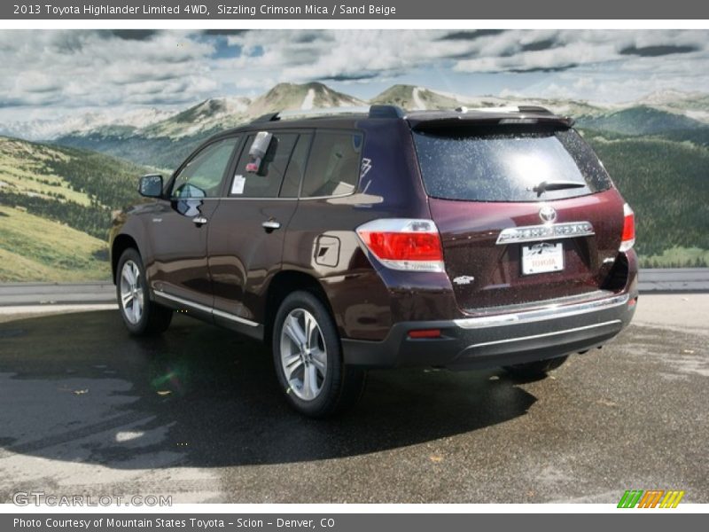 Sizzling Crimson Mica / Sand Beige 2013 Toyota Highlander Limited 4WD