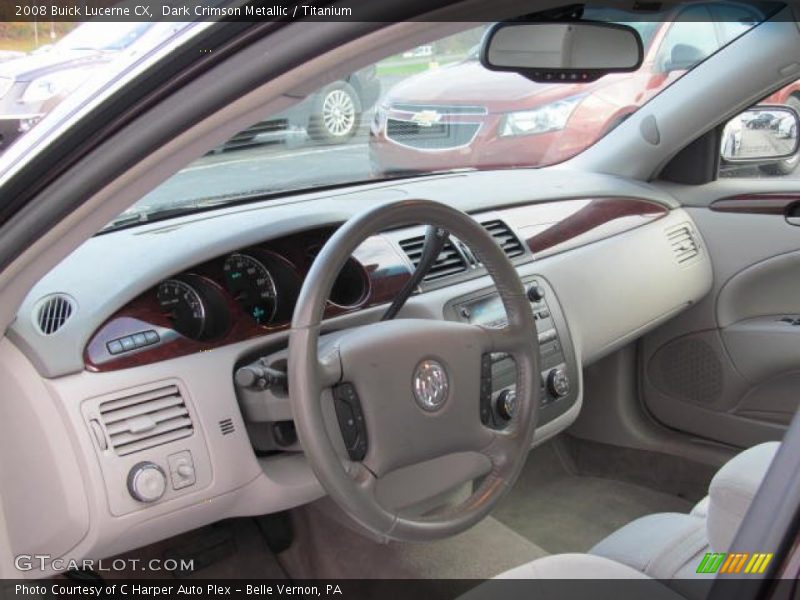 Dark Crimson Metallic / Titanium 2008 Buick Lucerne CX