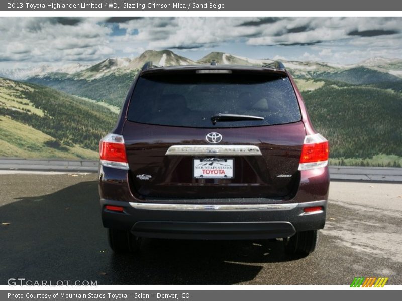 Sizzling Crimson Mica / Sand Beige 2013 Toyota Highlander Limited 4WD
