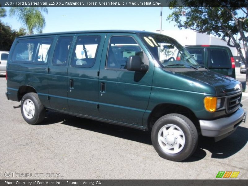 Forest Green Metallic / Medium Flint Grey 2007 Ford E Series Van E150 XL Passenger