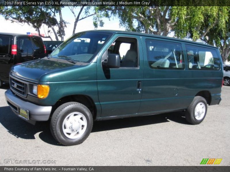 Forest Green Metallic / Medium Flint Grey 2007 Ford E Series Van E150 XL Passenger
