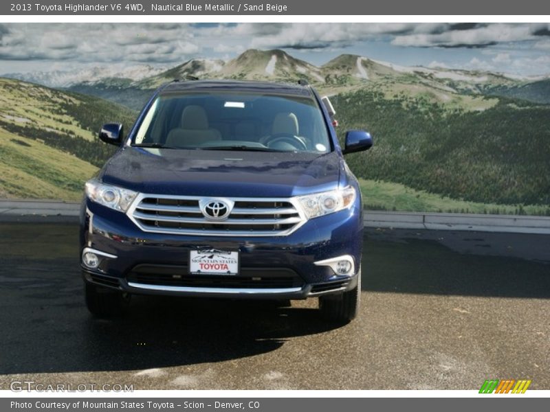 Nautical Blue Metallic / Sand Beige 2013 Toyota Highlander V6 4WD