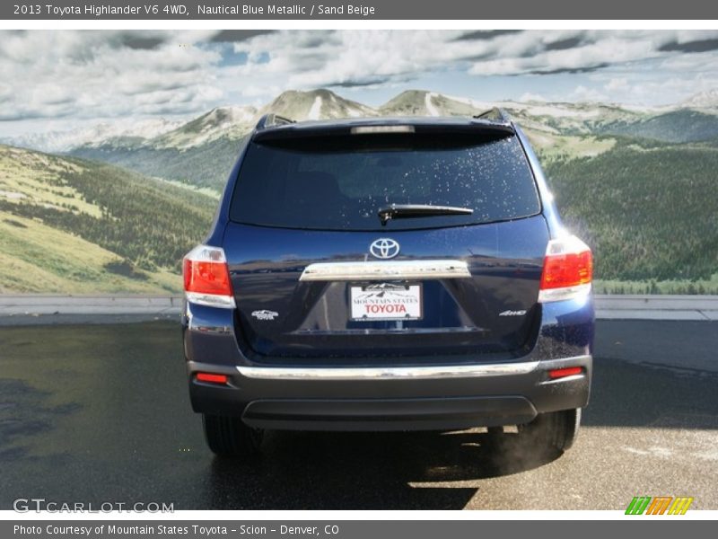 Nautical Blue Metallic / Sand Beige 2013 Toyota Highlander V6 4WD