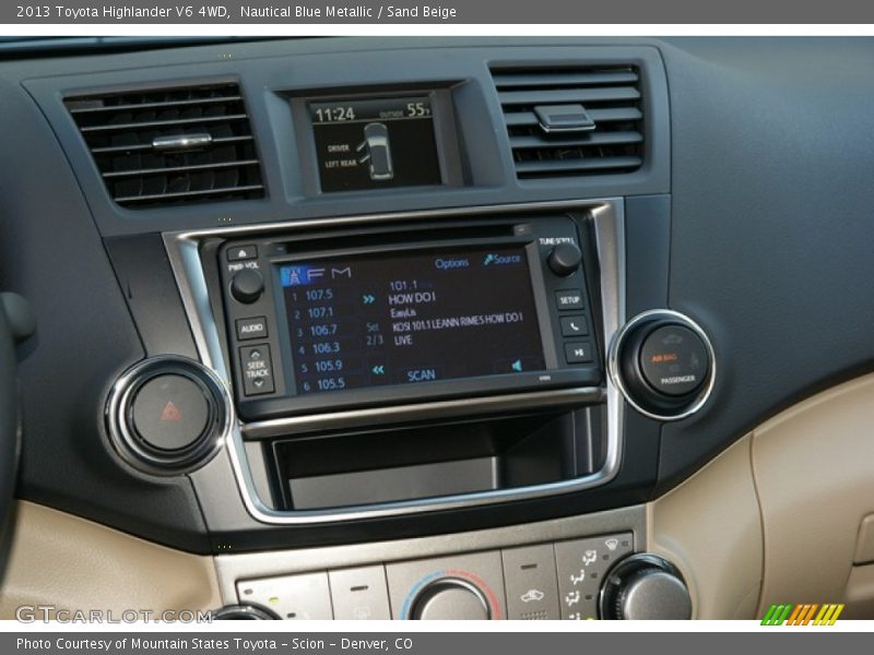Nautical Blue Metallic / Sand Beige 2013 Toyota Highlander V6 4WD