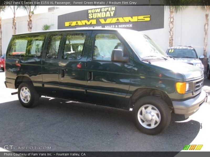 Forest Green Metallic / Medium Flint Grey 2007 Ford E Series Van E150 XL Passenger