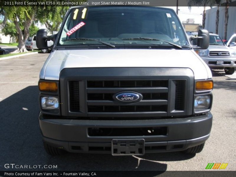 Ingot Silver Metallic / Medium Flint 2011 Ford E Series Van E350 XL Extended Utility