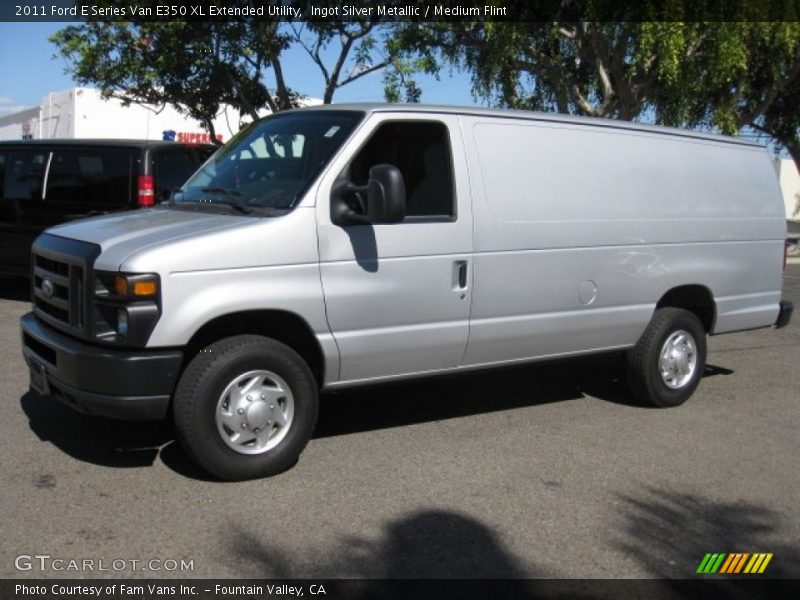 Ingot Silver Metallic / Medium Flint 2011 Ford E Series Van E350 XL Extended Utility