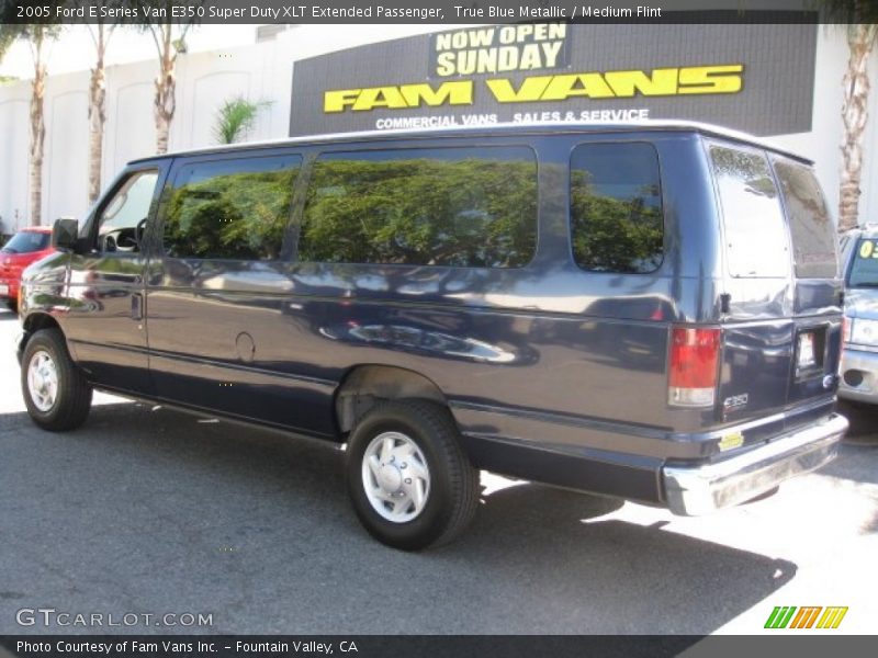 True Blue Metallic / Medium Flint 2005 Ford E Series Van E350 Super Duty XLT Extended Passenger