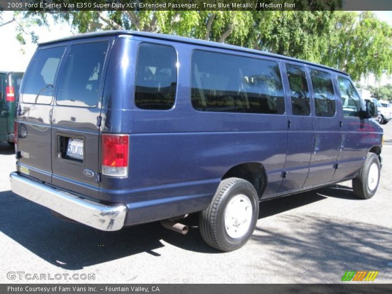 True Blue Metallic / Medium Flint 2005 Ford E Series Van E350 Super Duty XLT Extended Passenger
