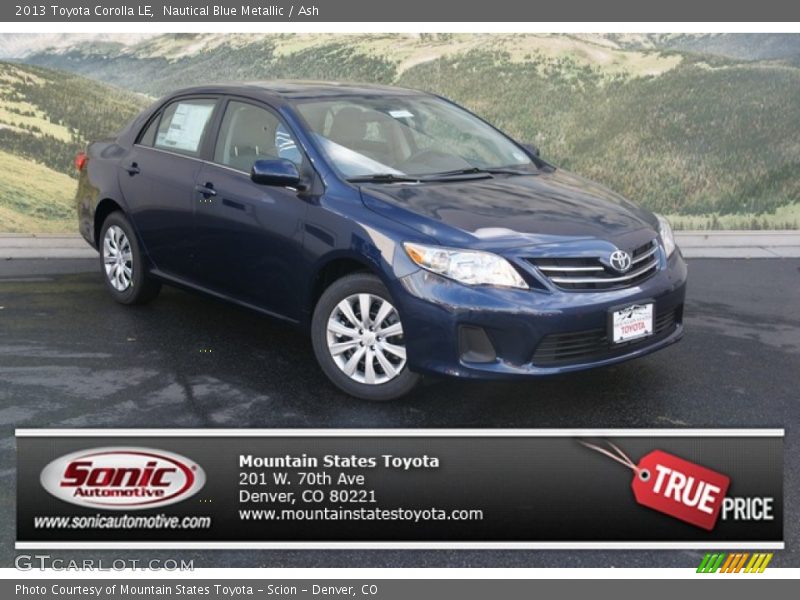 Nautical Blue Metallic / Ash 2013 Toyota Corolla LE