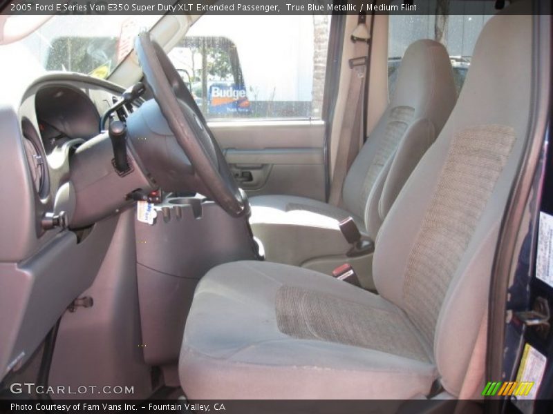 True Blue Metallic / Medium Flint 2005 Ford E Series Van E350 Super Duty XLT Extended Passenger