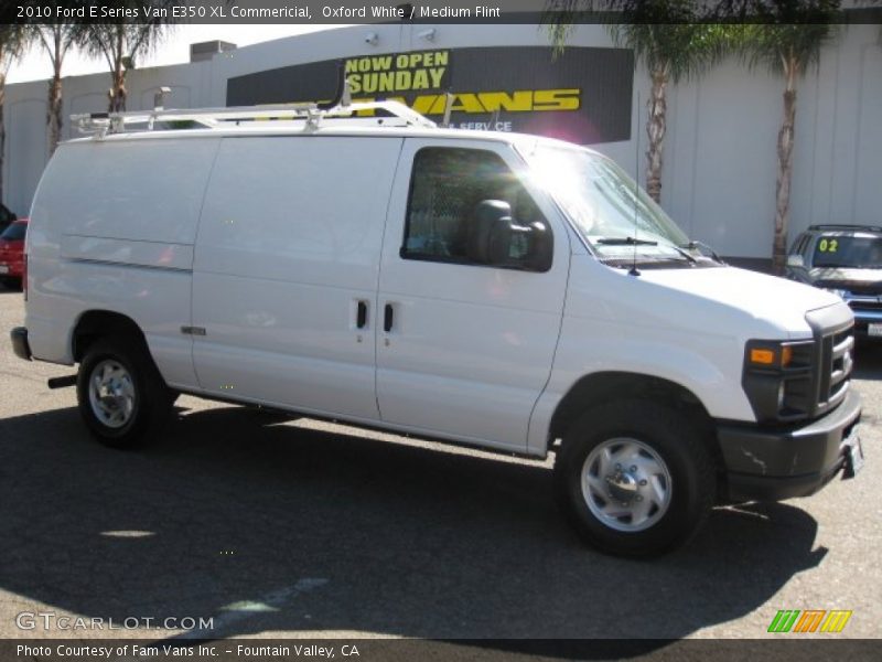 Oxford White / Medium Flint 2010 Ford E Series Van E350 XL Commericial