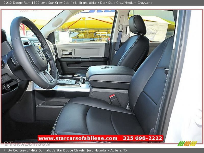 Bright White / Dark Slate Gray/Medium Graystone 2012 Dodge Ram 1500 Lone Star Crew Cab 4x4