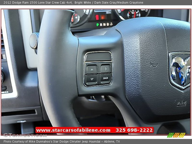 Bright White / Dark Slate Gray/Medium Graystone 2012 Dodge Ram 1500 Lone Star Crew Cab 4x4