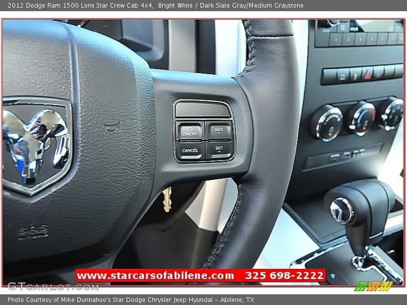 Bright White / Dark Slate Gray/Medium Graystone 2012 Dodge Ram 1500 Lone Star Crew Cab 4x4