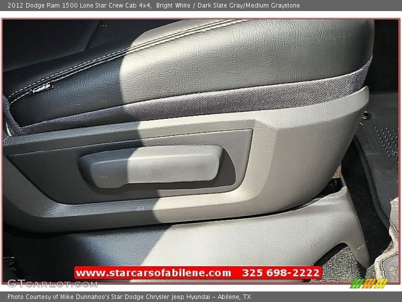 Bright White / Dark Slate Gray/Medium Graystone 2012 Dodge Ram 1500 Lone Star Crew Cab 4x4