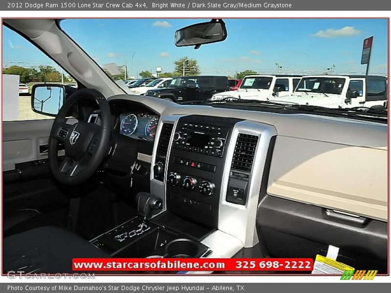 Bright White / Dark Slate Gray/Medium Graystone 2012 Dodge Ram 1500 Lone Star Crew Cab 4x4