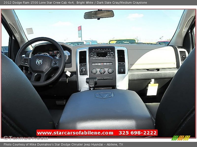 Bright White / Dark Slate Gray/Medium Graystone 2012 Dodge Ram 1500 Lone Star Crew Cab 4x4