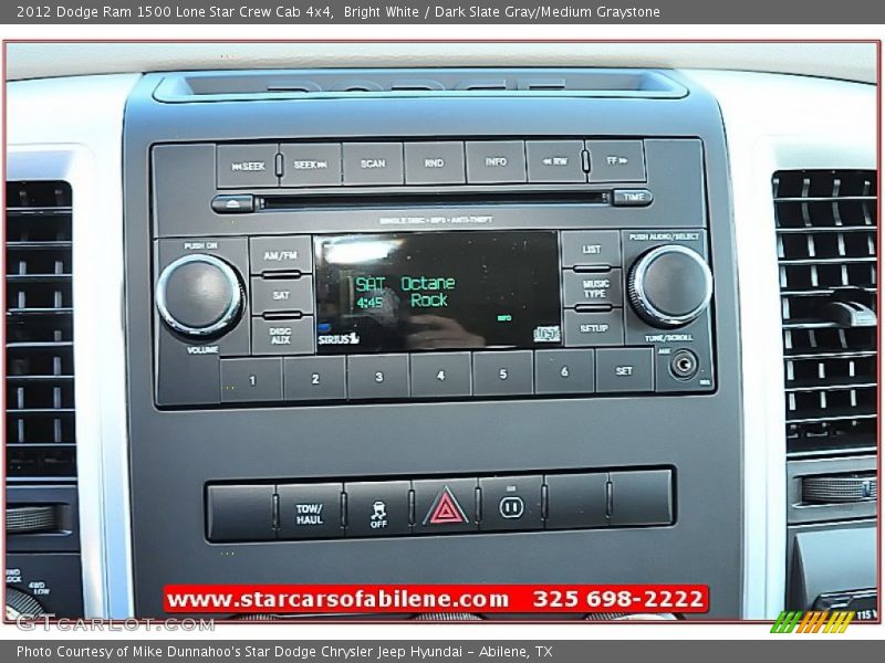 Bright White / Dark Slate Gray/Medium Graystone 2012 Dodge Ram 1500 Lone Star Crew Cab 4x4