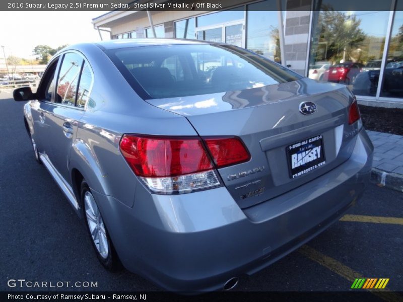 Steel Silver Metallic / Off Black 2010 Subaru Legacy 2.5i Premium Sedan
