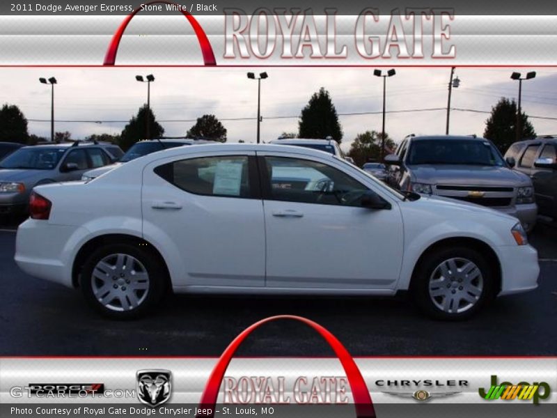 Stone White / Black 2011 Dodge Avenger Express