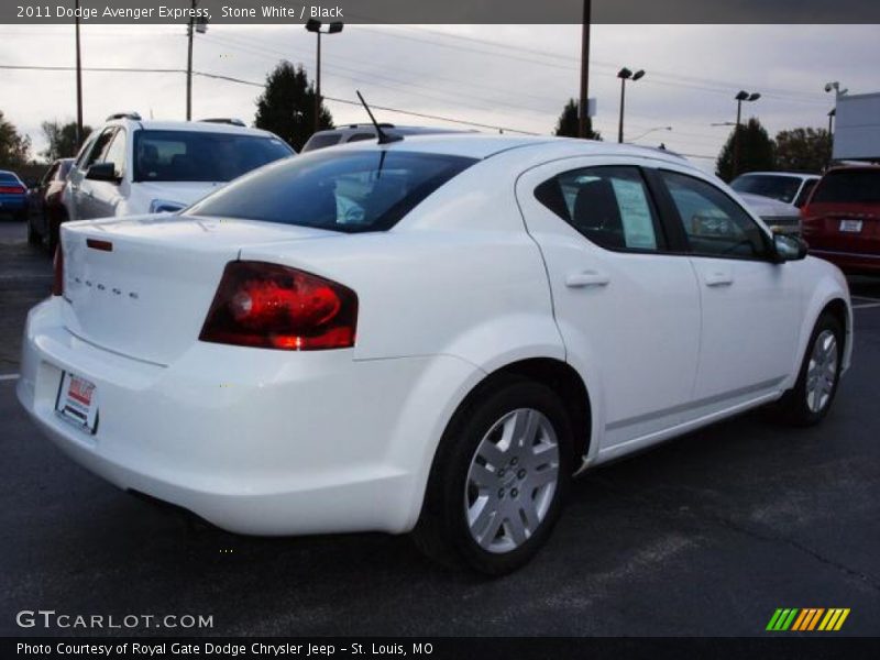 Stone White / Black 2011 Dodge Avenger Express