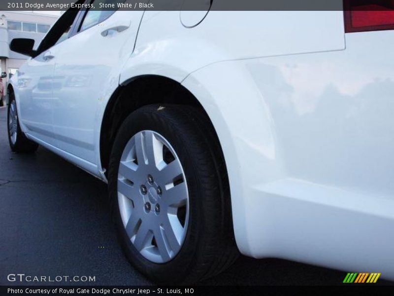 Stone White / Black 2011 Dodge Avenger Express