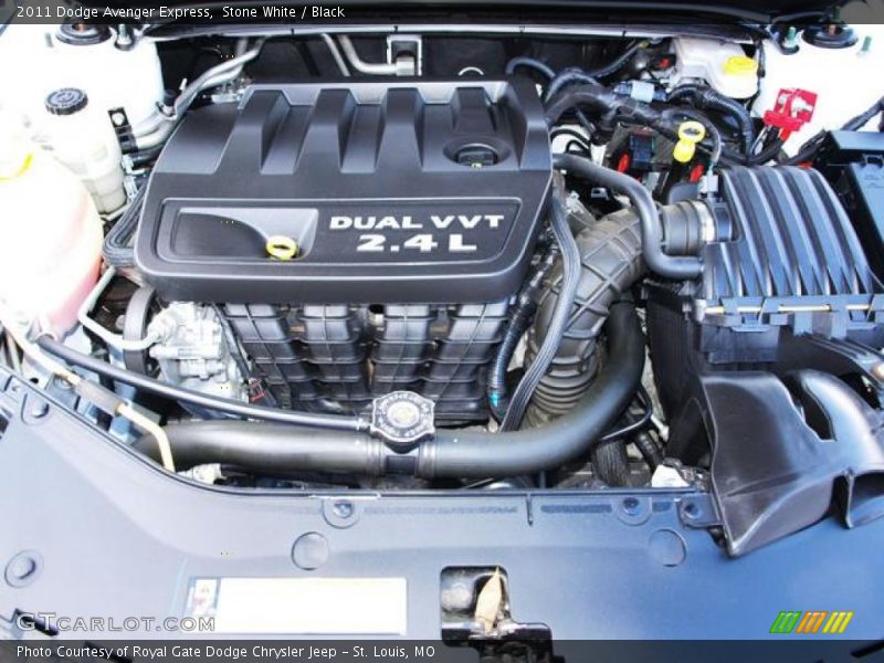 Stone White / Black 2011 Dodge Avenger Express