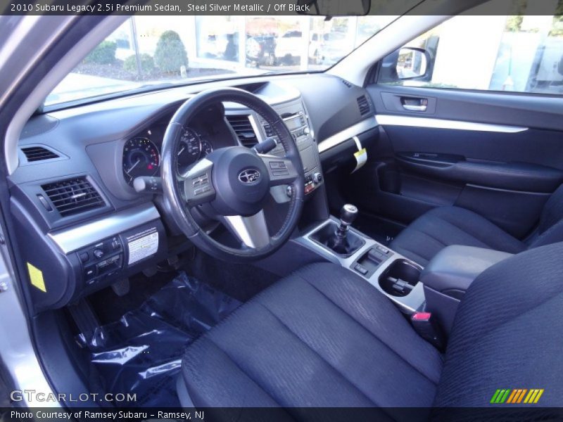 Off Black Interior - 2010 Legacy 2.5i Premium Sedan 