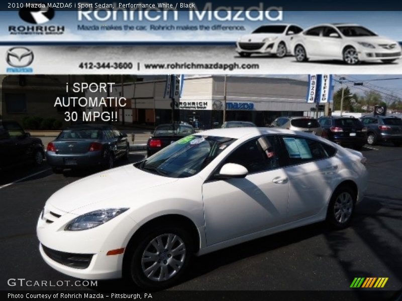 Performance White / Black 2010 Mazda MAZDA6 i Sport Sedan
