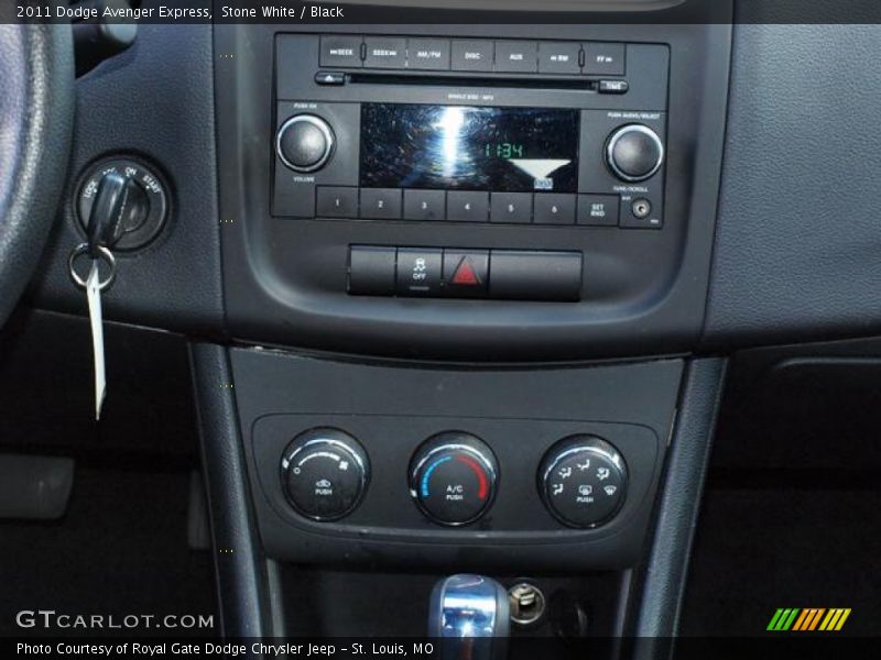Stone White / Black 2011 Dodge Avenger Express