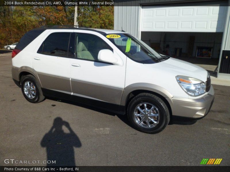 Olympic White / Neutral Beige 2004 Buick Rendezvous CXL AWD