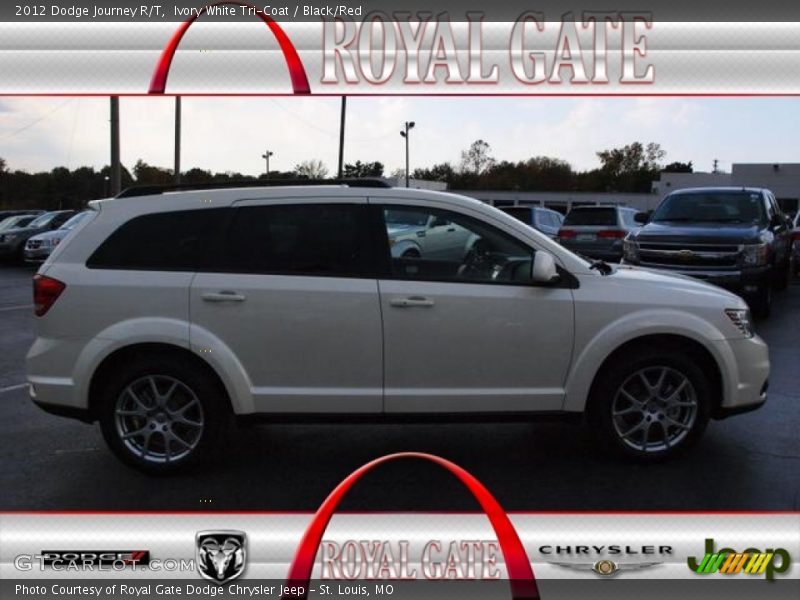 Ivory White Tri-Coat / Black/Red 2012 Dodge Journey R/T
