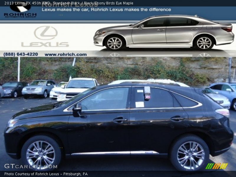 Stargazer Black / Black/Ebony Birds Eye Maple 2013 Lexus RX 450h AWD