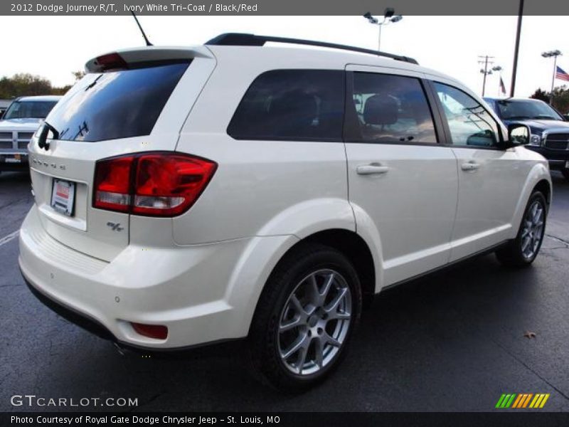 Ivory White Tri-Coat / Black/Red 2012 Dodge Journey R/T