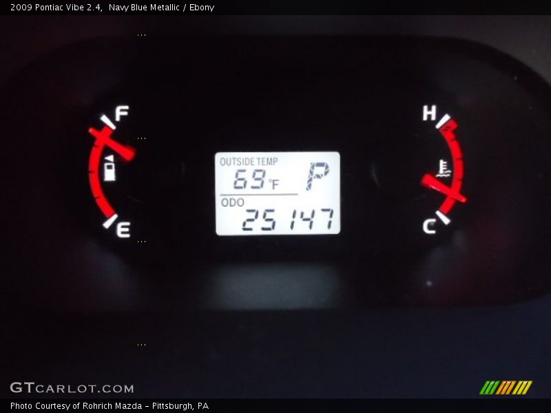 Navy Blue Metallic / Ebony 2009 Pontiac Vibe 2.4