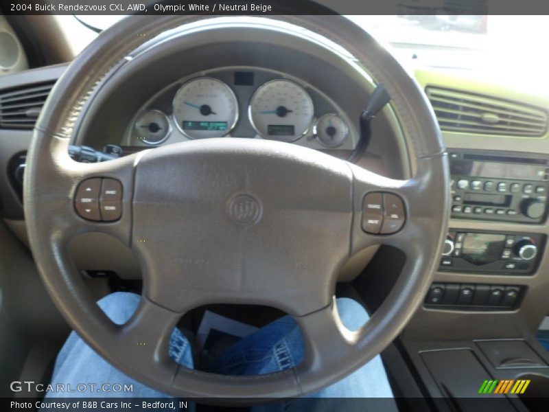 Olympic White / Neutral Beige 2004 Buick Rendezvous CXL AWD