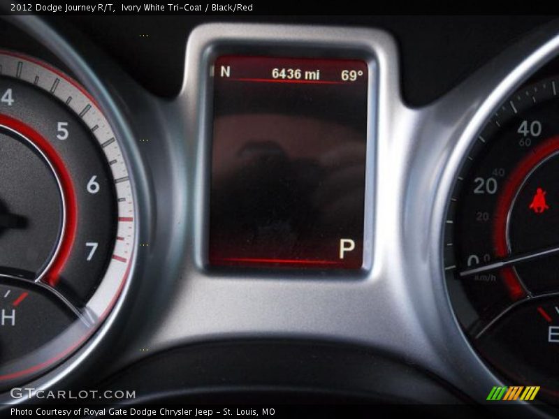 Ivory White Tri-Coat / Black/Red 2012 Dodge Journey R/T
