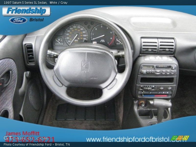 White / Gray 1997 Saturn S Series SL Sedan